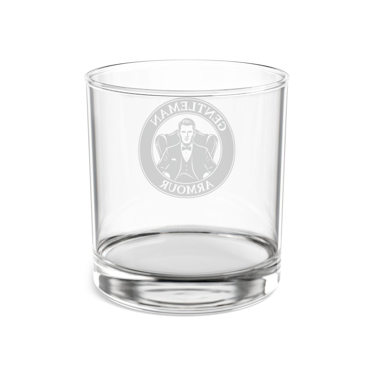 Gentleman Armour 10oz Rocks Glass - Vintage Whiskey Tumbler