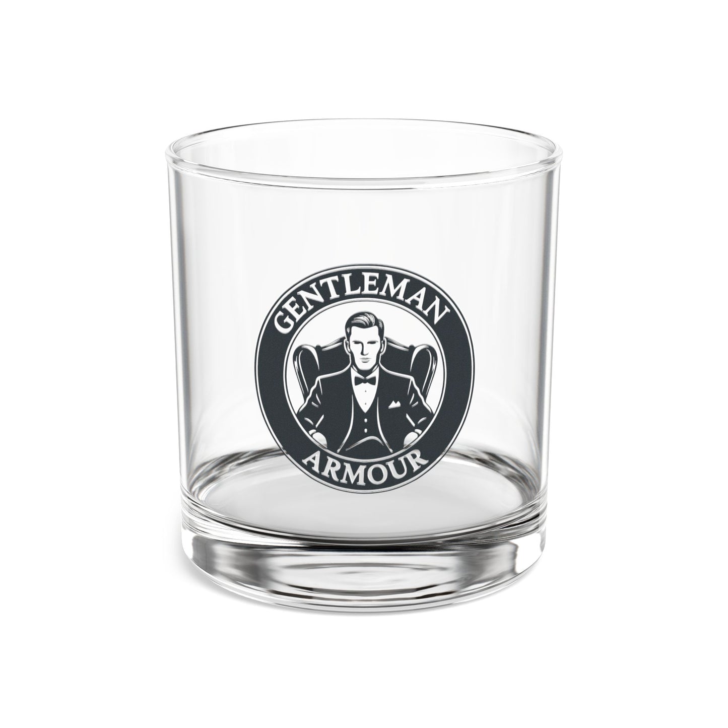 Gentleman Armour 10oz Rocks Glass - Vintage Whiskey Tumbler
