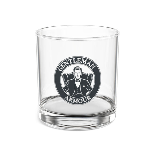 Gentleman Armour 10oz Rocks Glass - Vintage Whiskey Tumbler