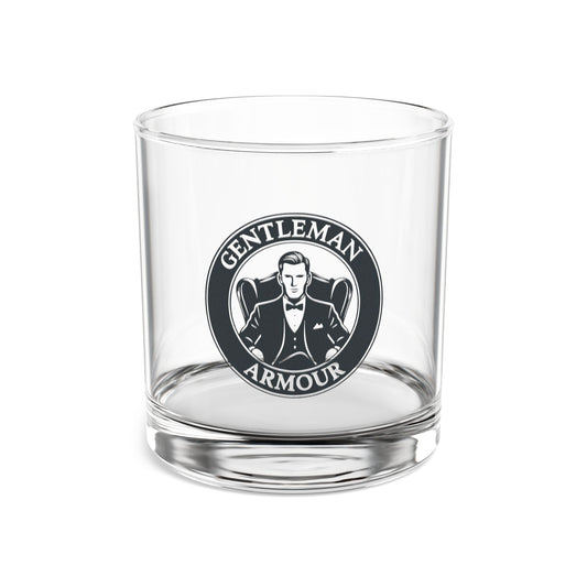 Gentleman Armour 10oz Rocks Glass - Vintage Whiskey Tumbler